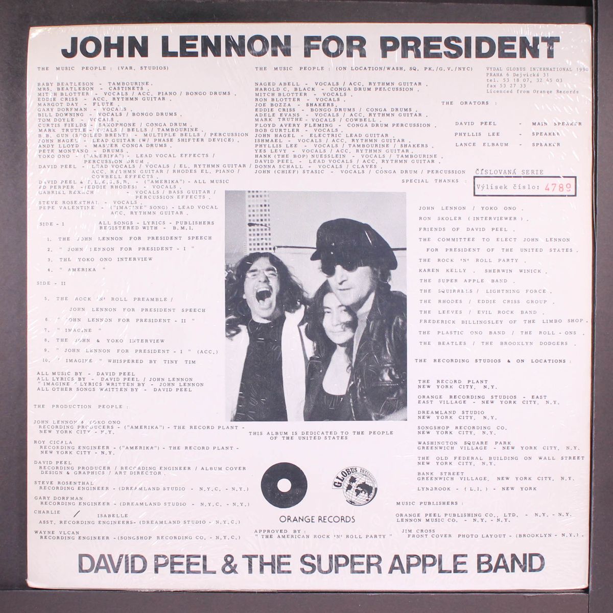john lennon for president by DAVID PEEL & THE APPLE BAND