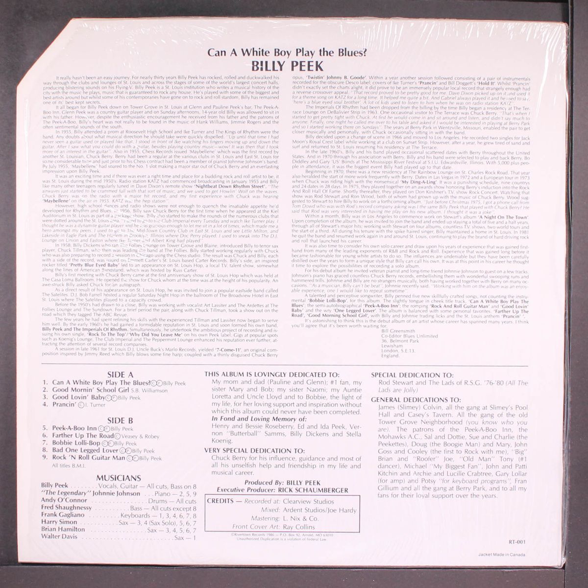 can a white boy play the blues by BILLY PEEK