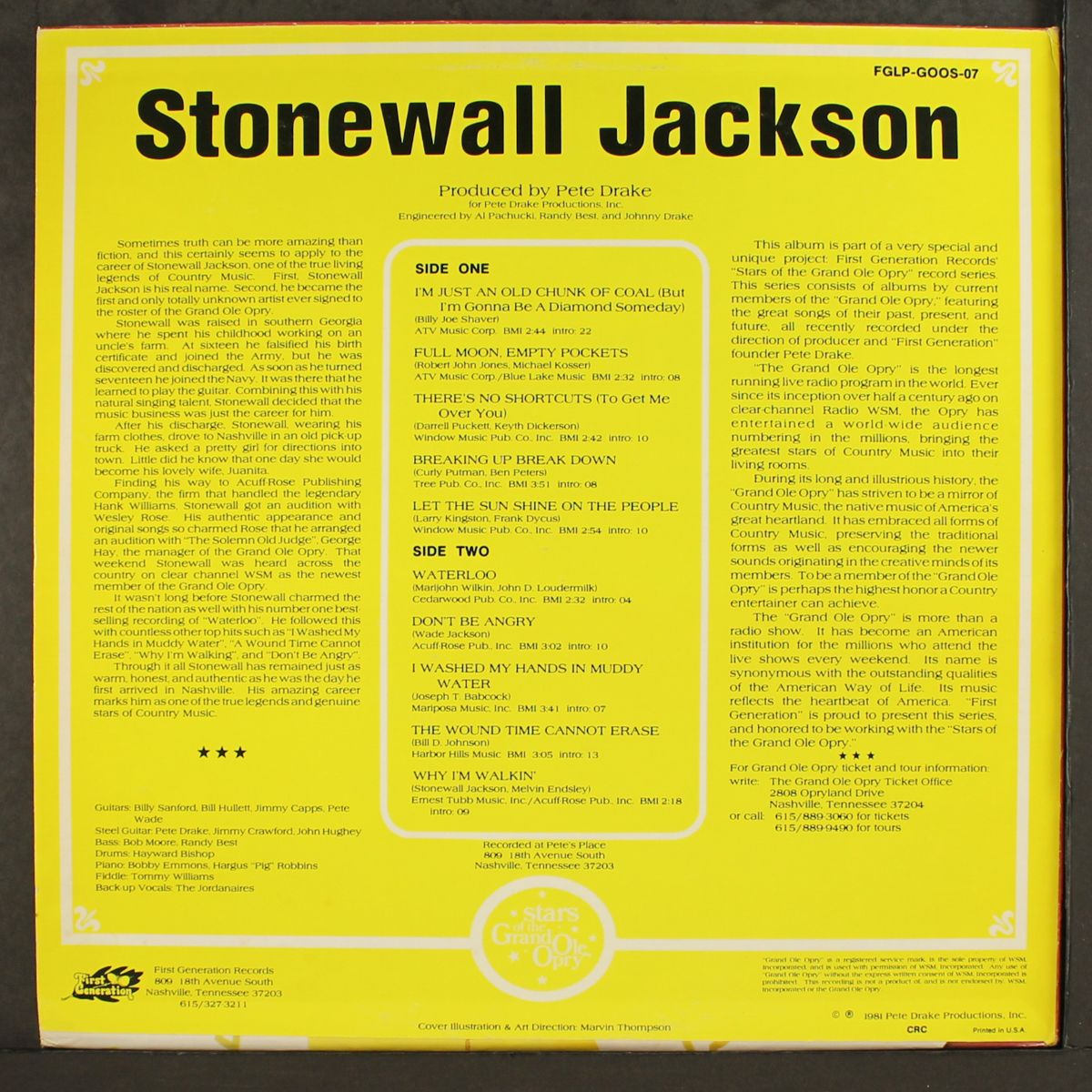 stars of the grand ole opry by STONEWALL JACKSON