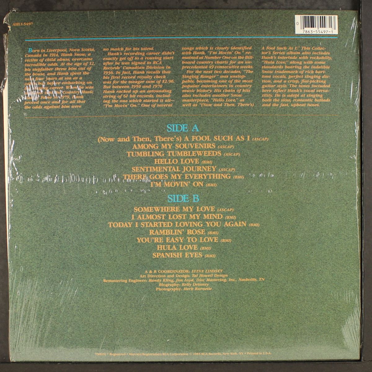 collector's series by HANK SNOW