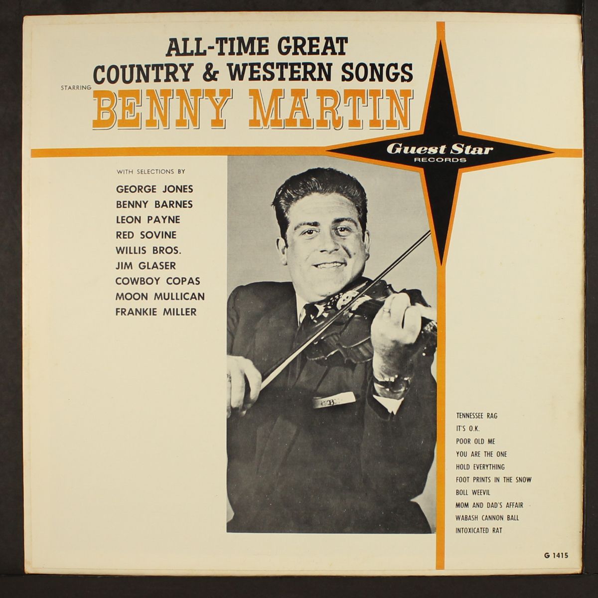 all time great country & western songs by BENNY MARTIN