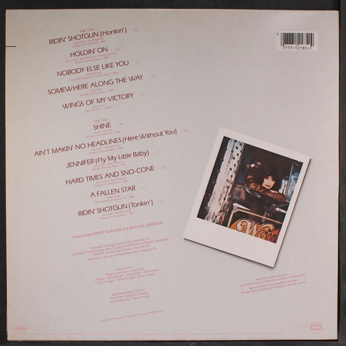ridin' shotgun by JESSI COLTER