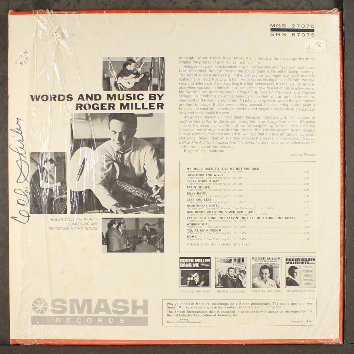 words and music by roger miller by ROGER MILLER
