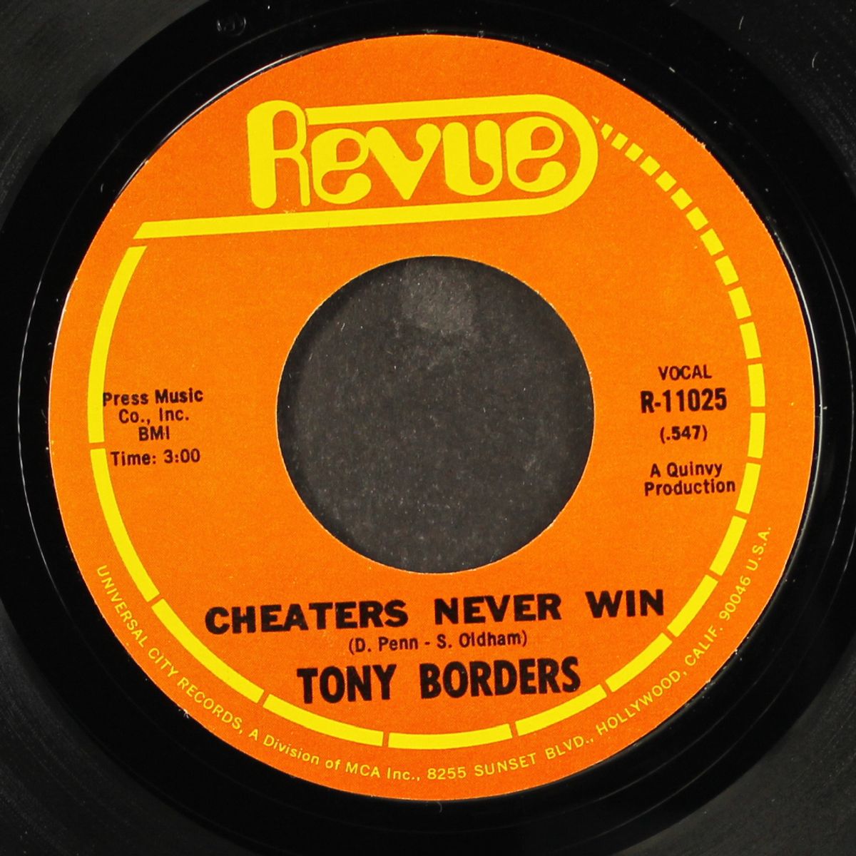 cheaters never win / love and a friend by TONY BORDERS