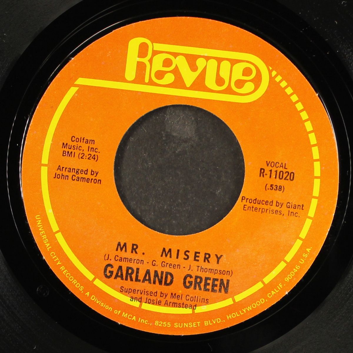 you played on a player / mr. misery by GARLAND GREEN