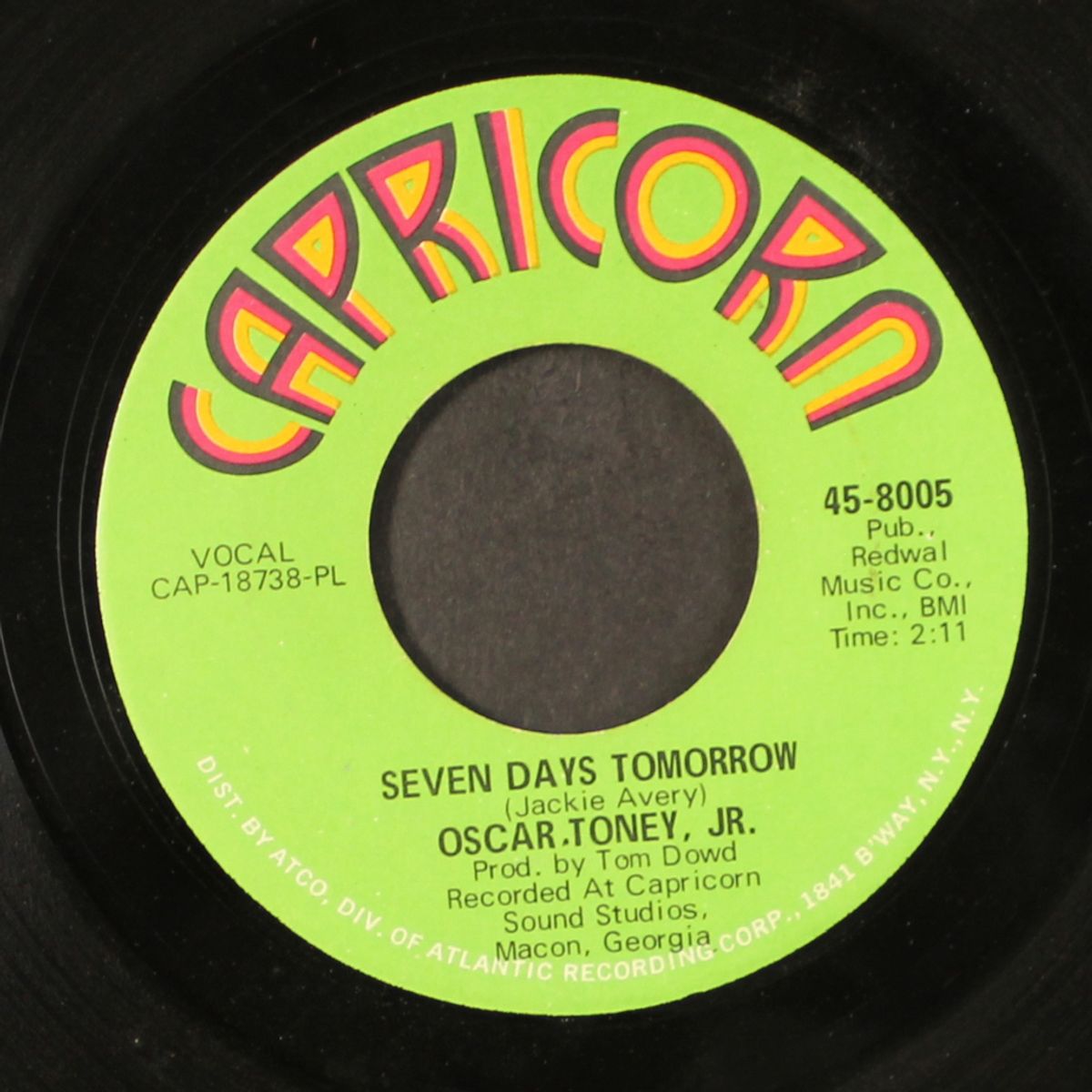 down on my knees / seven days tomorrow by OSCAR TONEY, JR