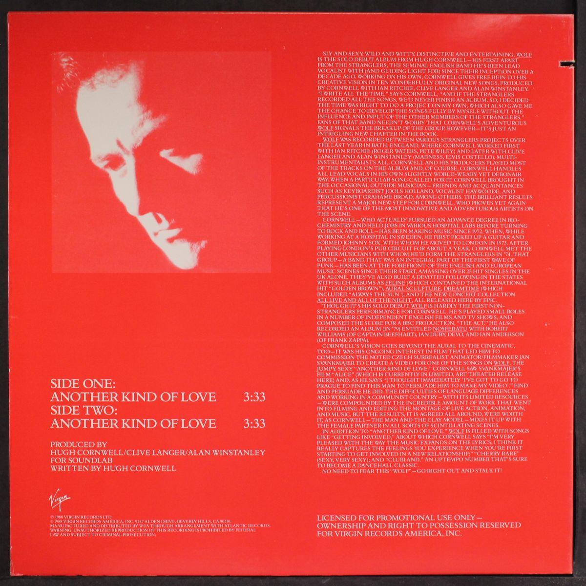 another kind of love by HUGH CORNWELL