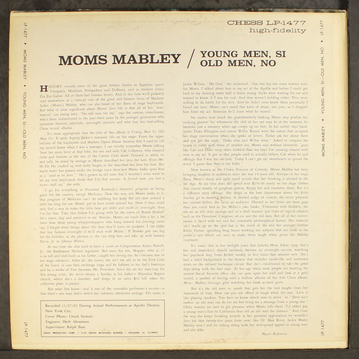 young men si, old men no by MOMS MABLEY