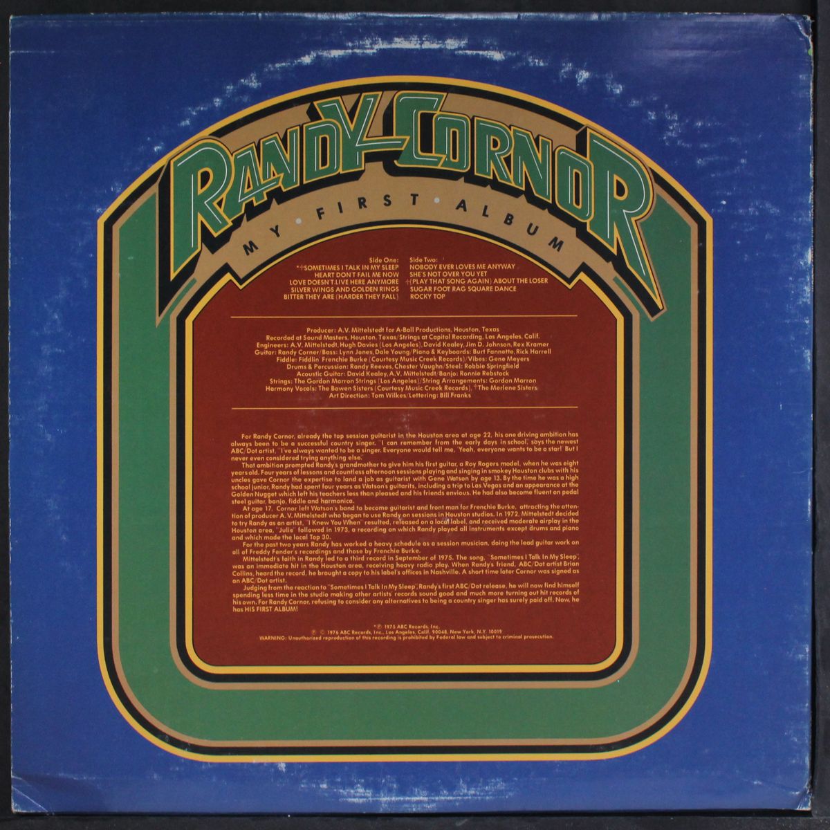 my first album by RANDY CORNOR