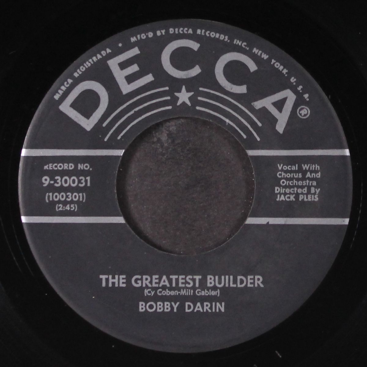 hear them bells / the greatest builder by BOBBY DARIN