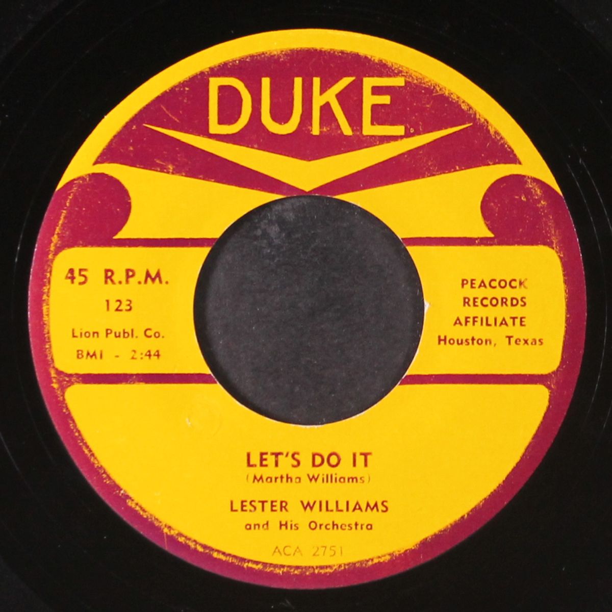 let's do it / good loving baby by LESTER WILLIAMS