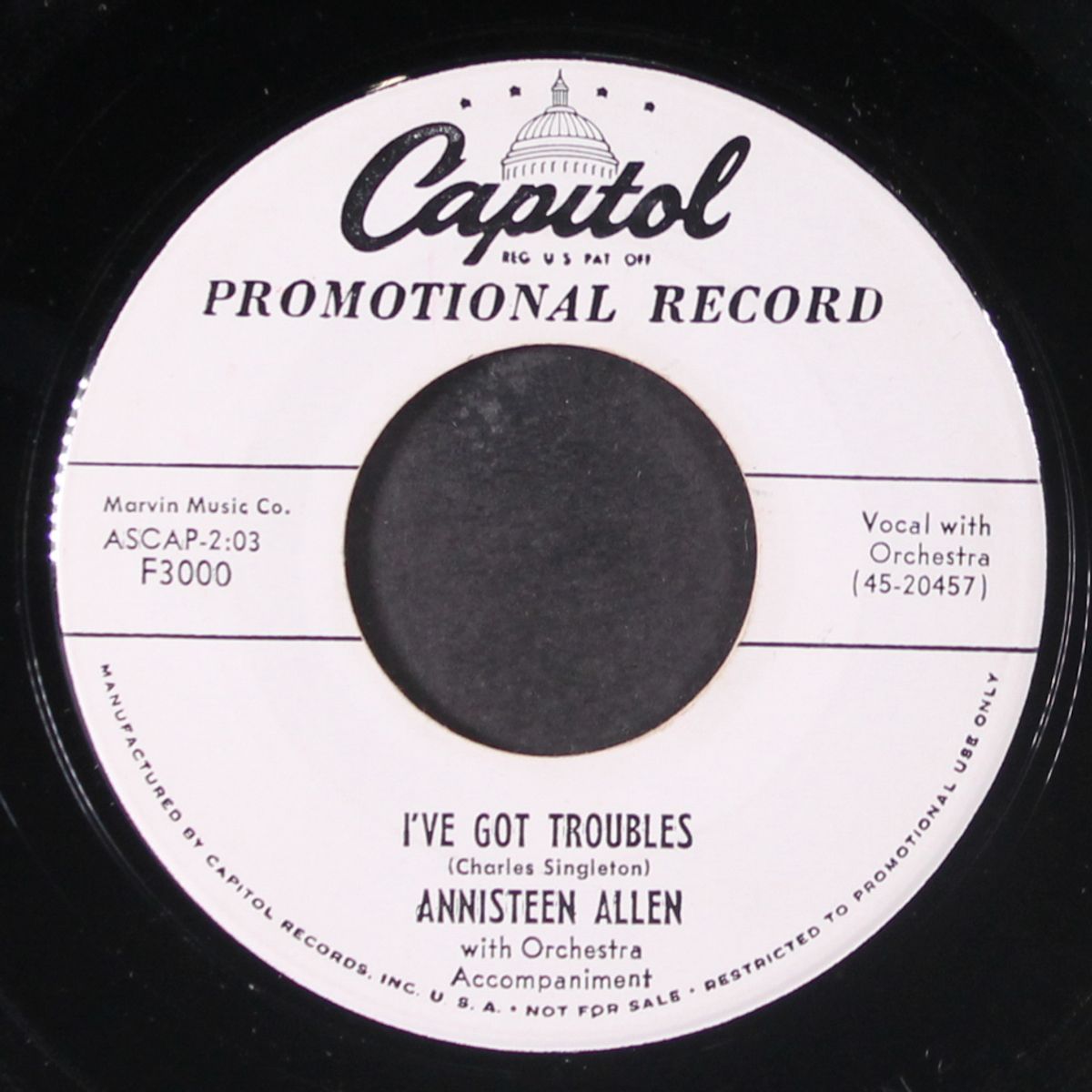i've got troubles / nothing can replace you by ANNISTEEN ALLEN