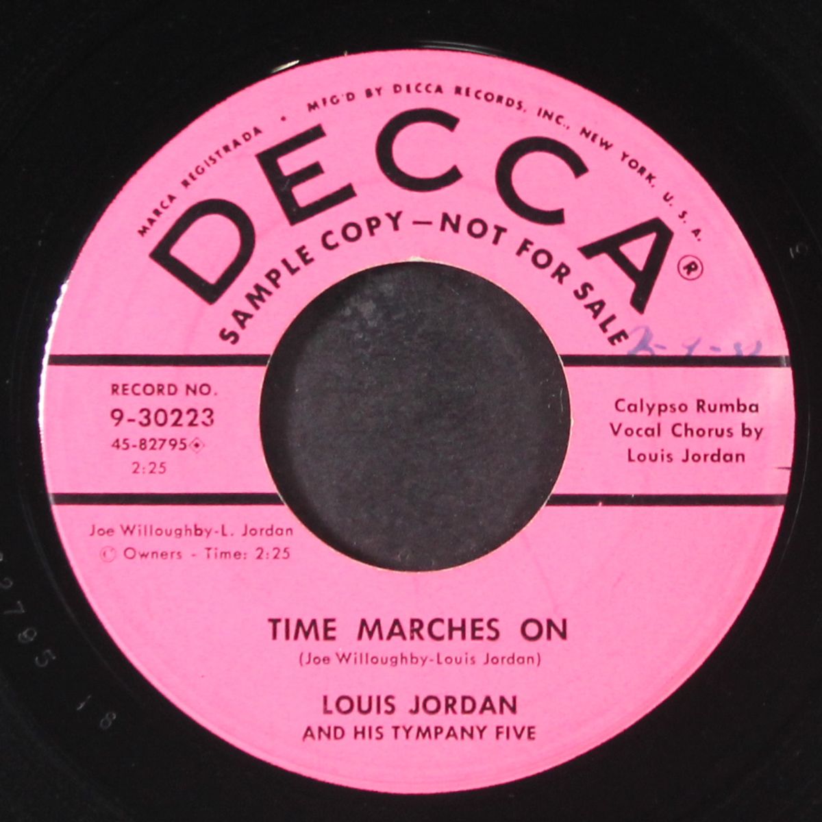 run joe / time marches on by LOUIS JORDAN