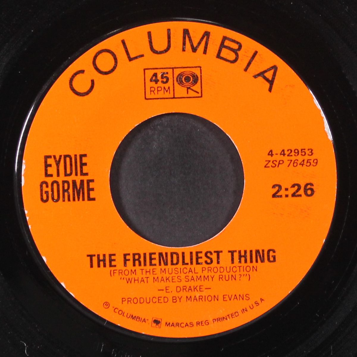 something to live for / the friendliest thing by EYDIE GORME