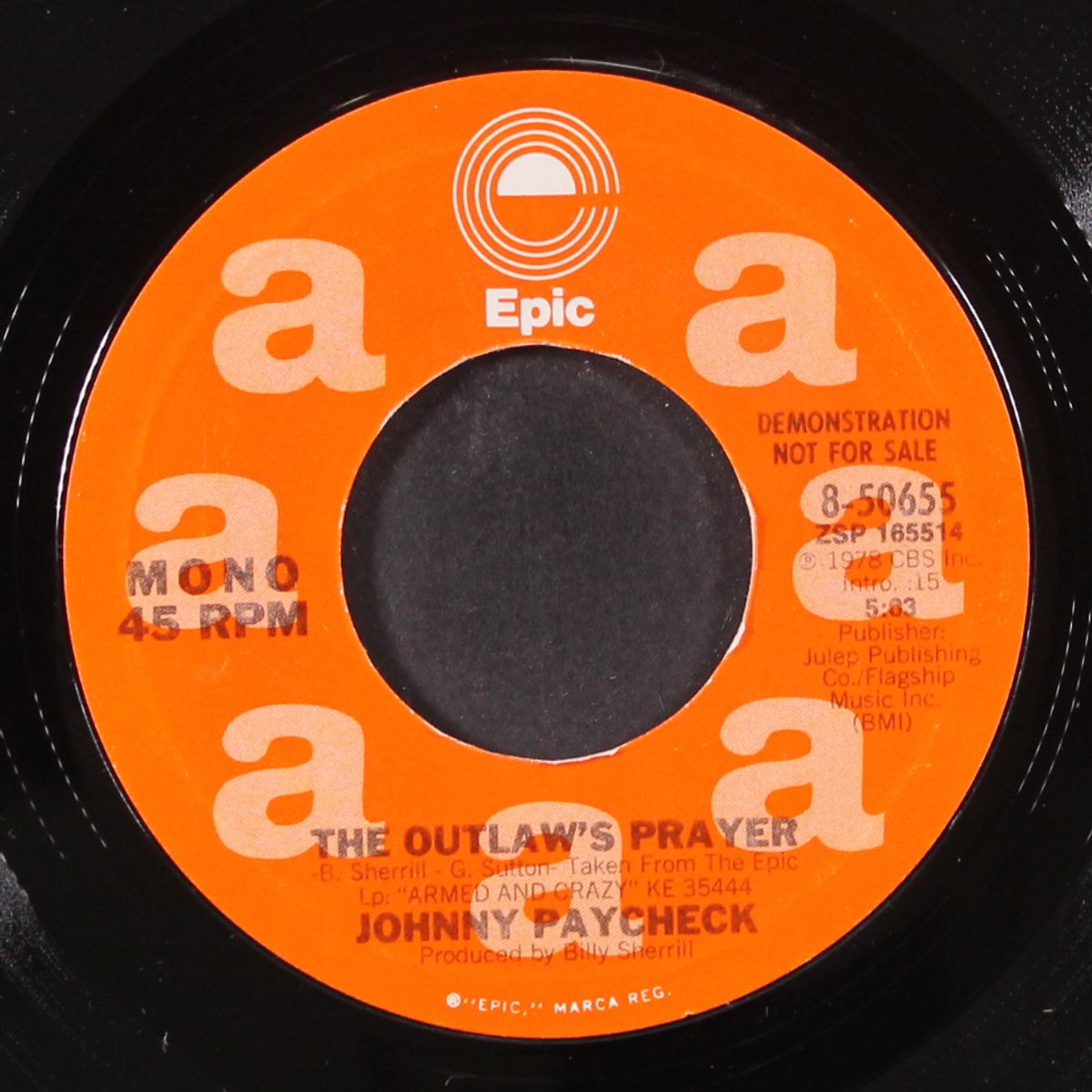 the outlaw's prayer by JOHNNY PAYCHECK
