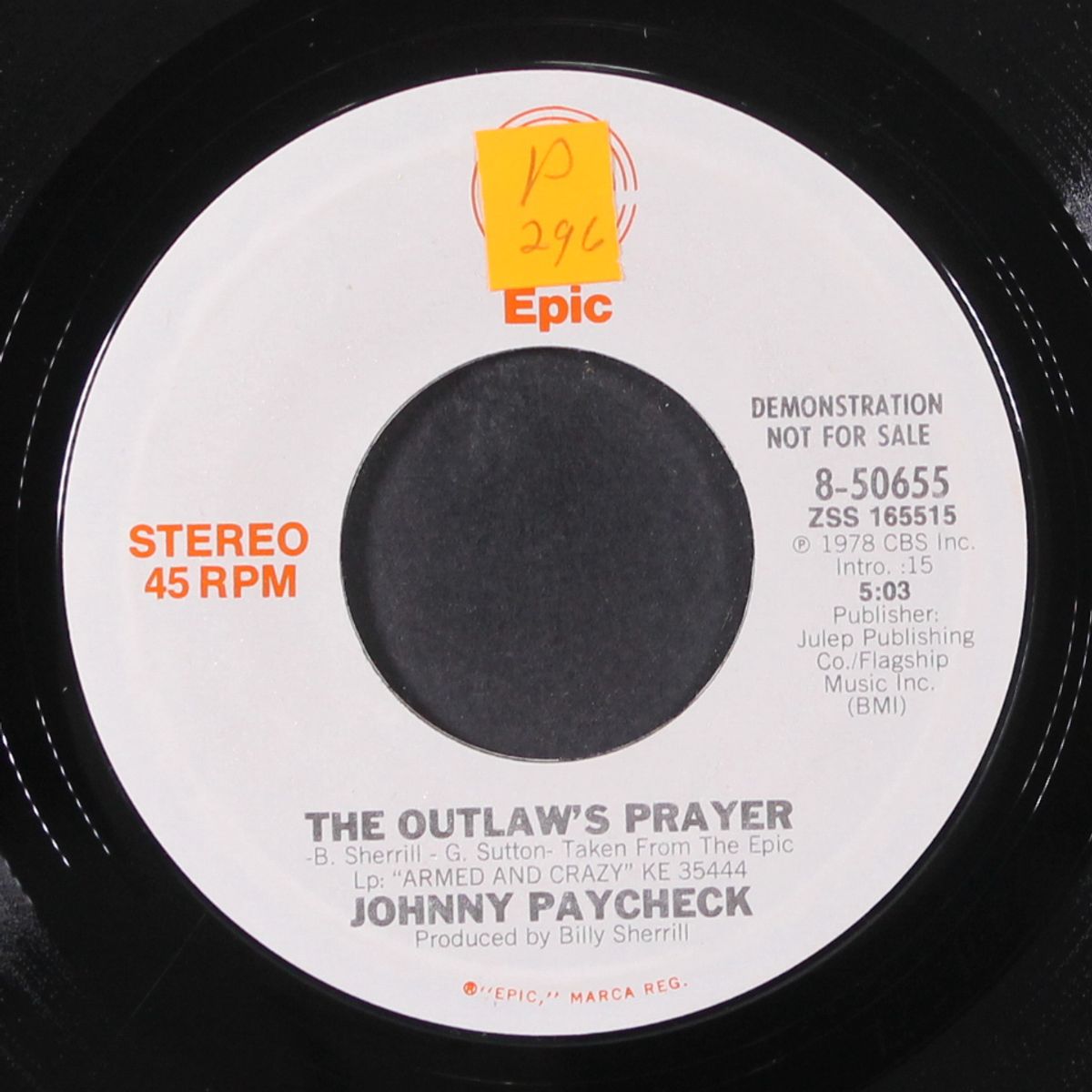 the outlaw's prayer by JOHNNY PAYCHECK