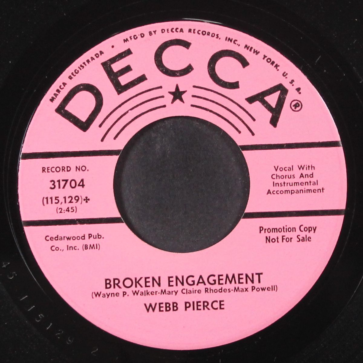 broken engagement by WEBB PIERCE