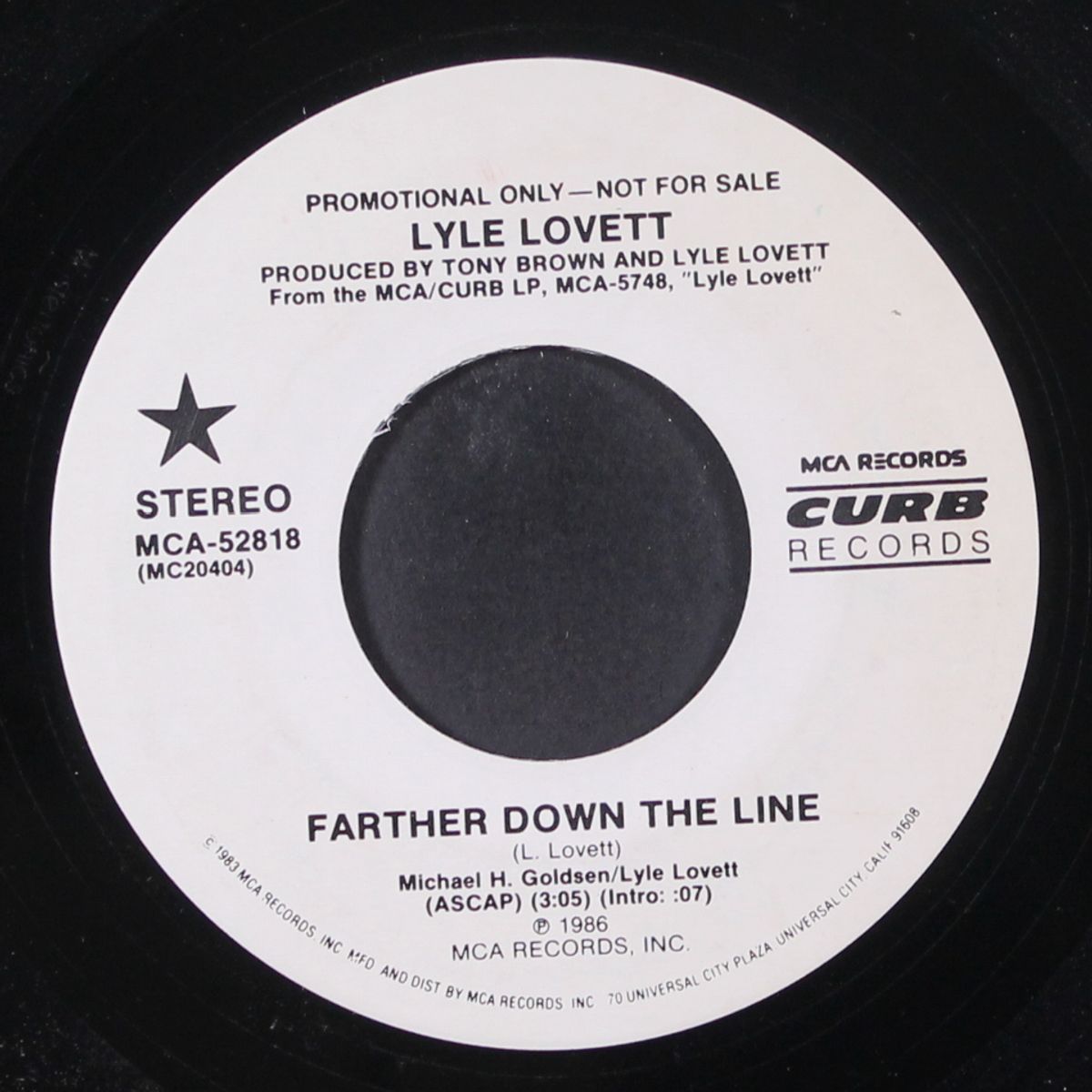 farther down the line by LYLE LOVETT