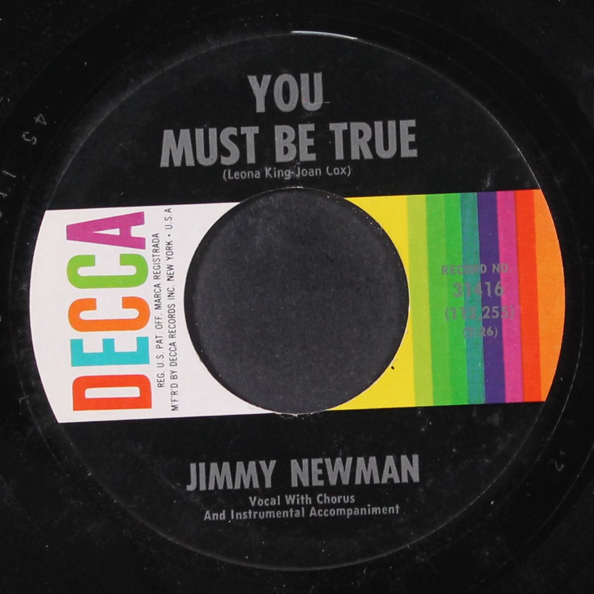 you must be true by JIMMY NEWMAN