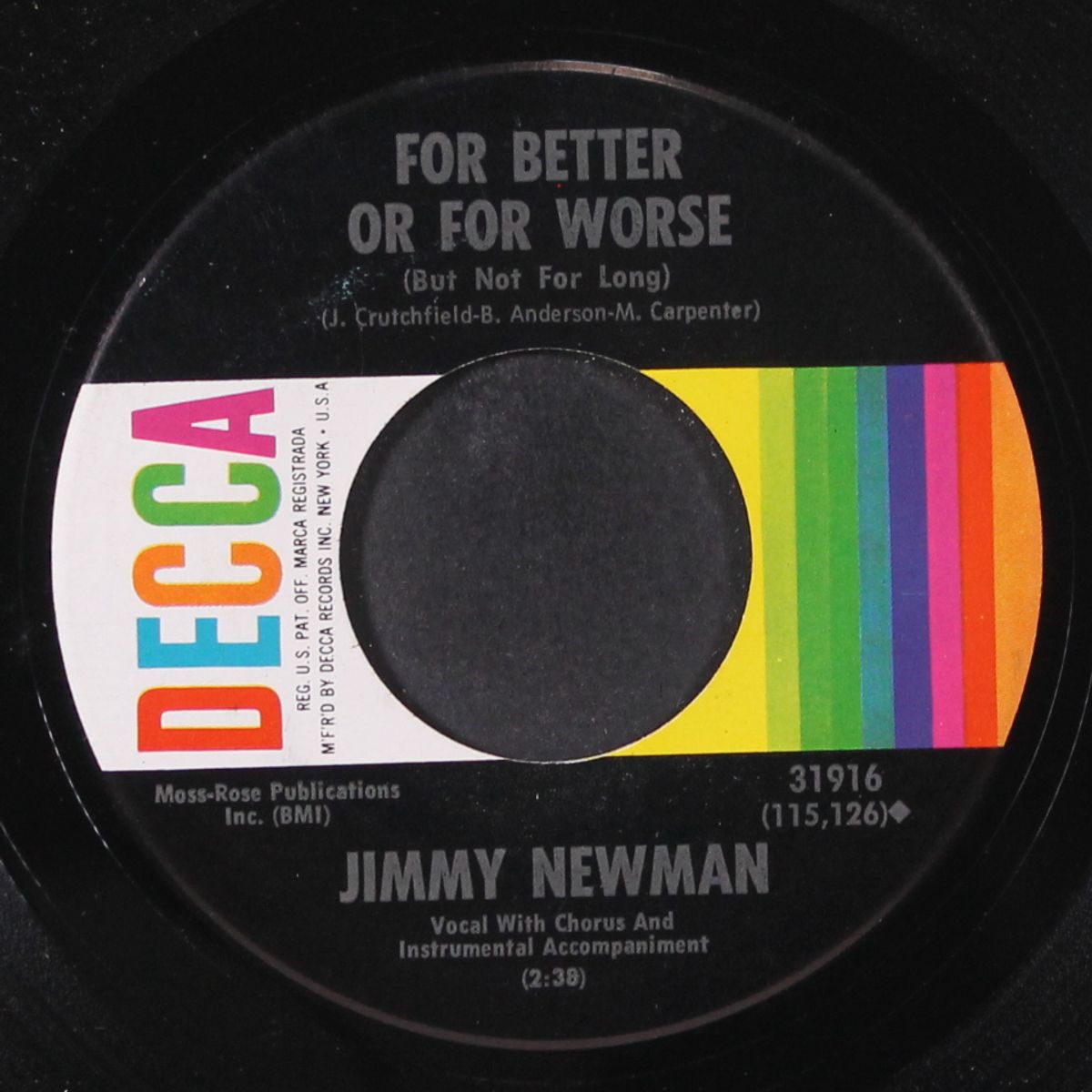back pocket money by JIMMY NEWMAN