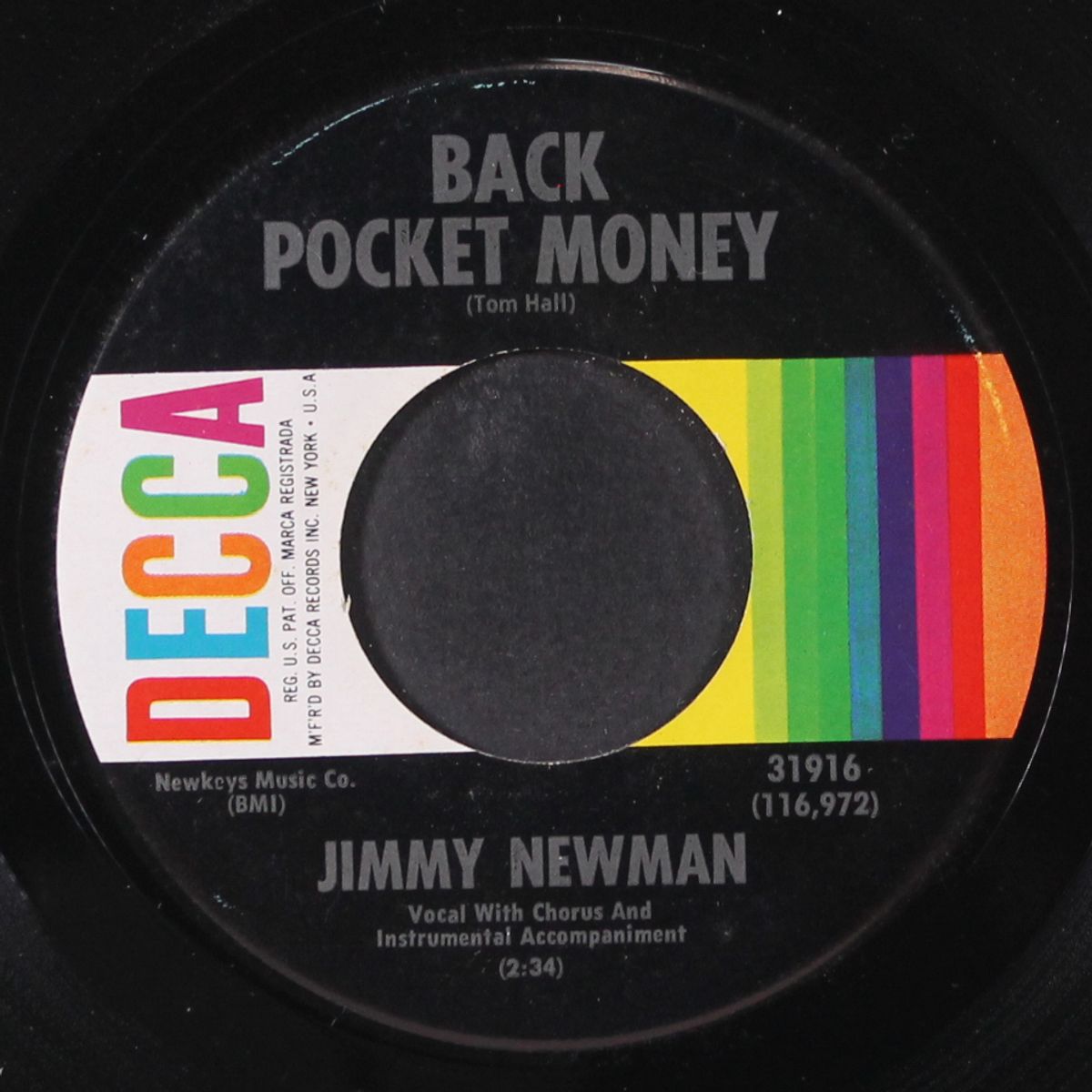 back pocket money by JIMMY NEWMAN