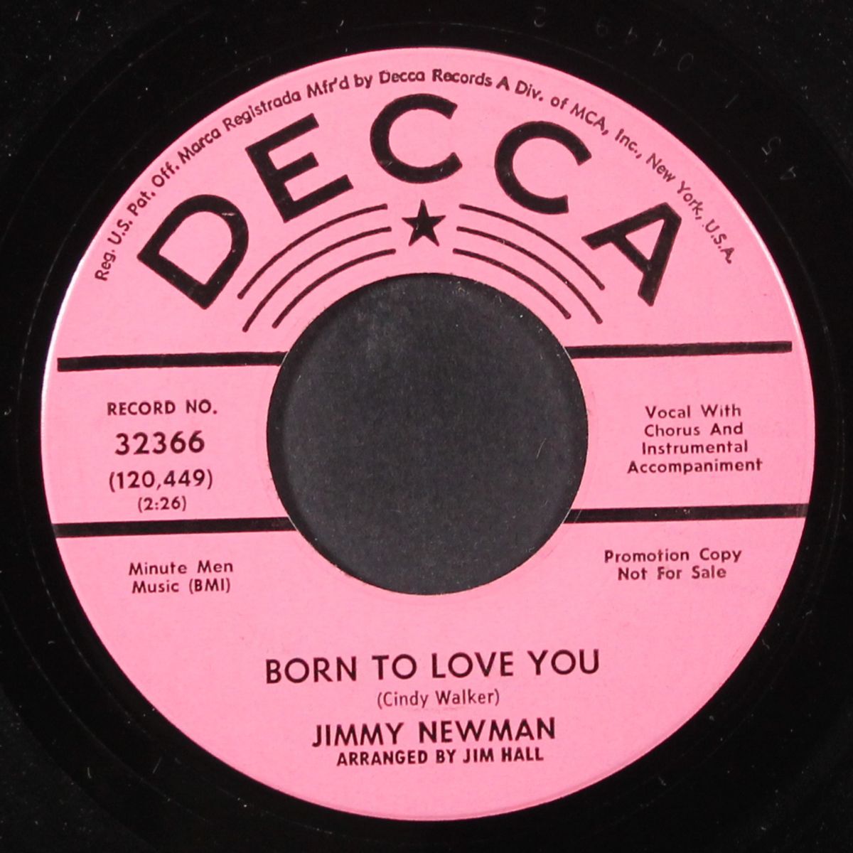 born to love you / carmelita by JIMMY NEWMAN