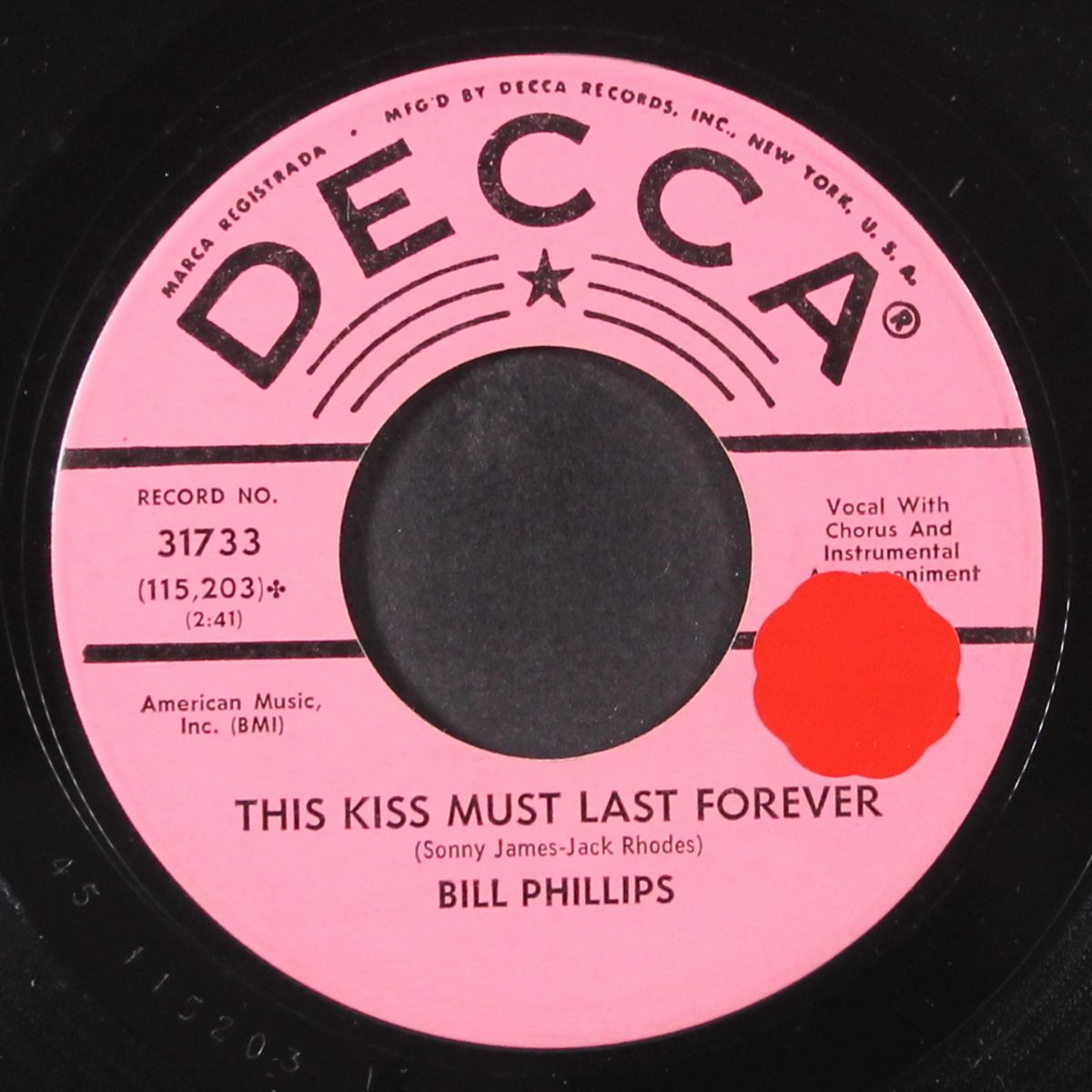 this kiss must last forever by BILL PHILLIPS