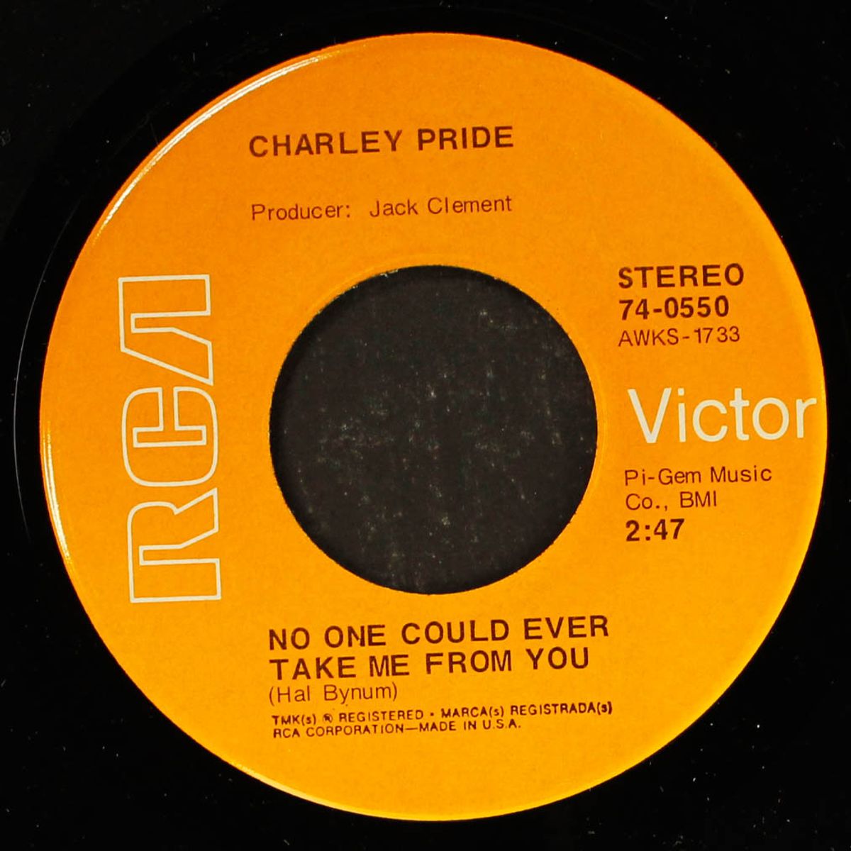 kiss an angel good morning' by CHARLEY PRIDE