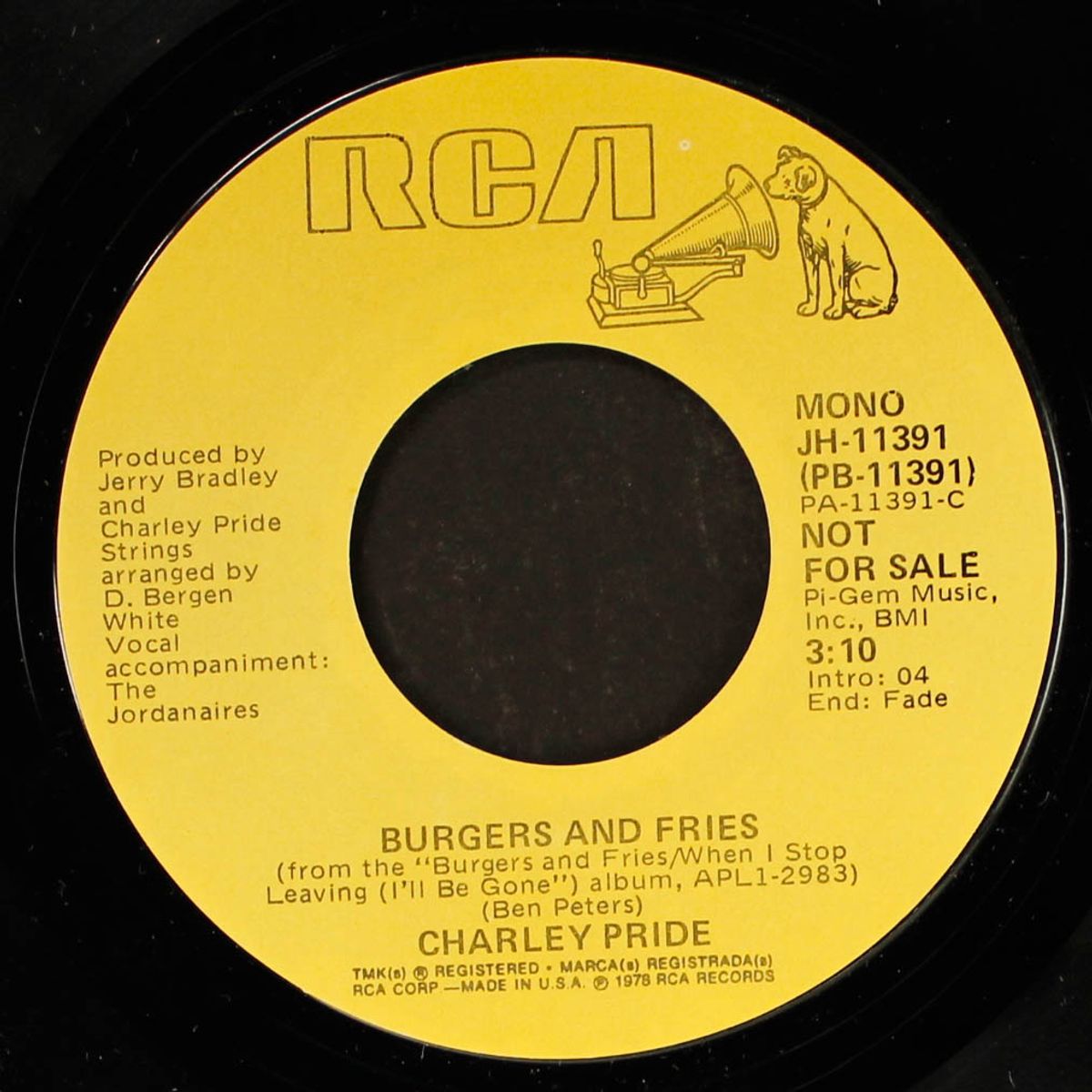 burgers and fries / mono by CHARLEY PRIDE