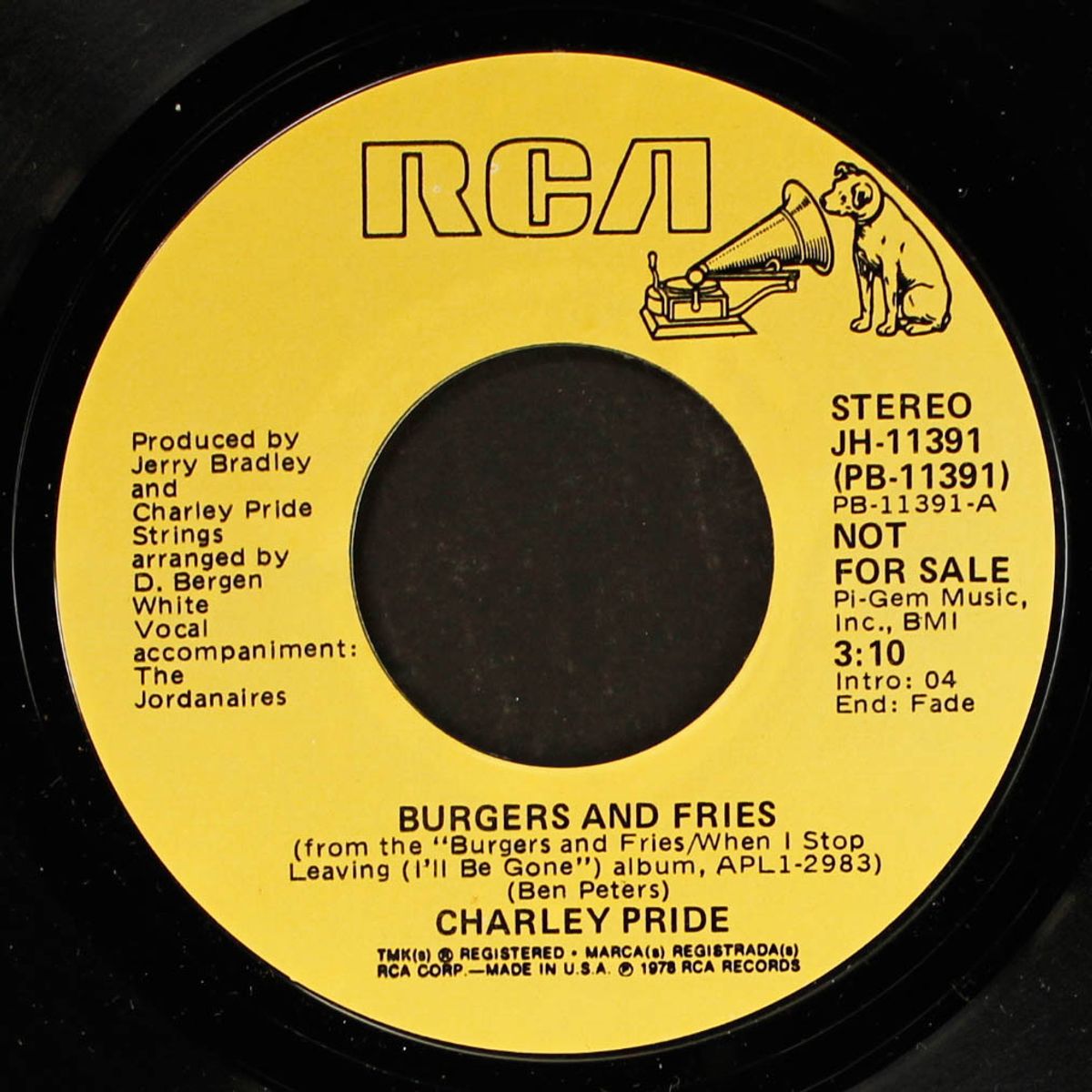 burgers and fries / mono by CHARLEY PRIDE