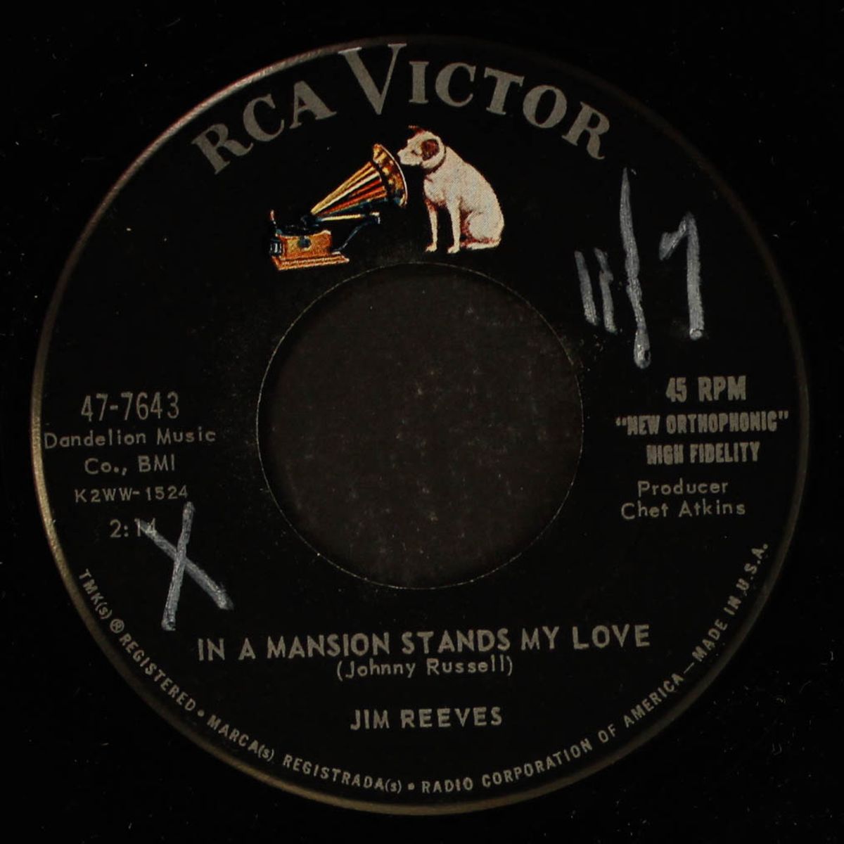 he'll have to go / in a mansion stands my love by JIM REEVES