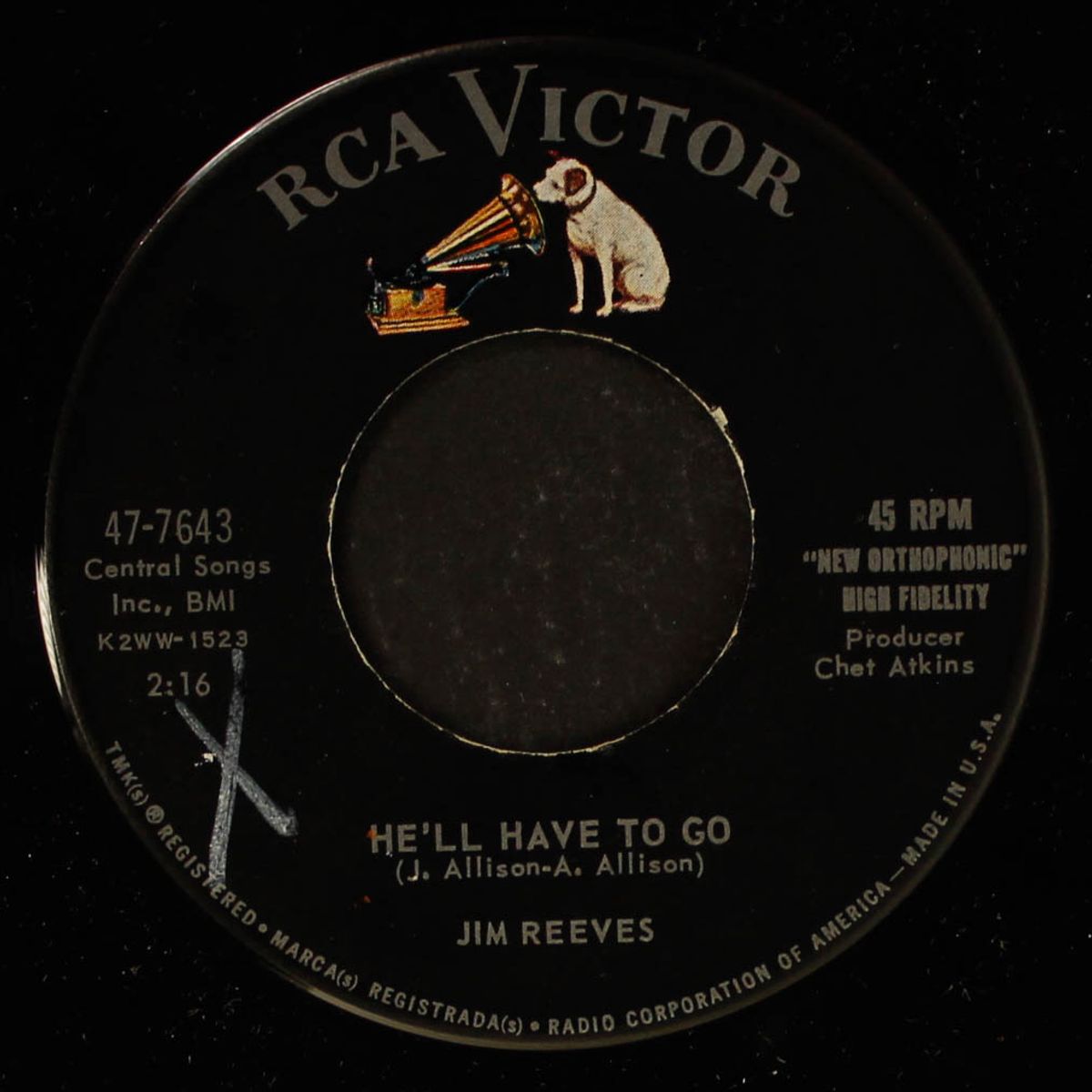 he'll have to go / in a mansion stands my love by JIM REEVES