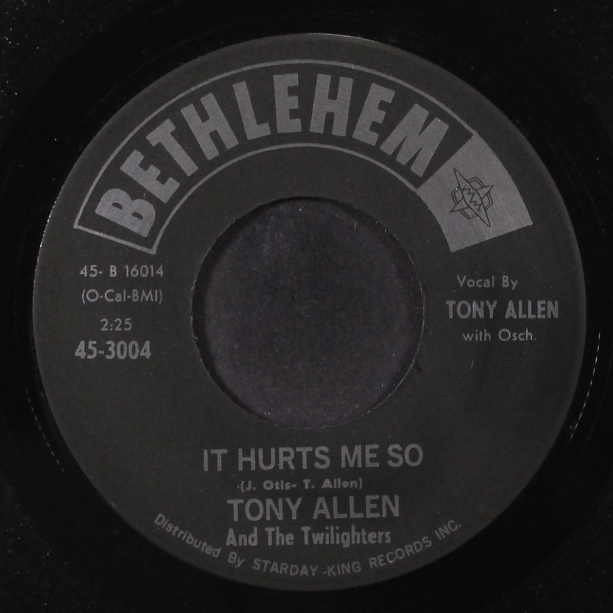 it hurts me so / the trakey-doo by TONY ALLEN & TWILIGHTERS