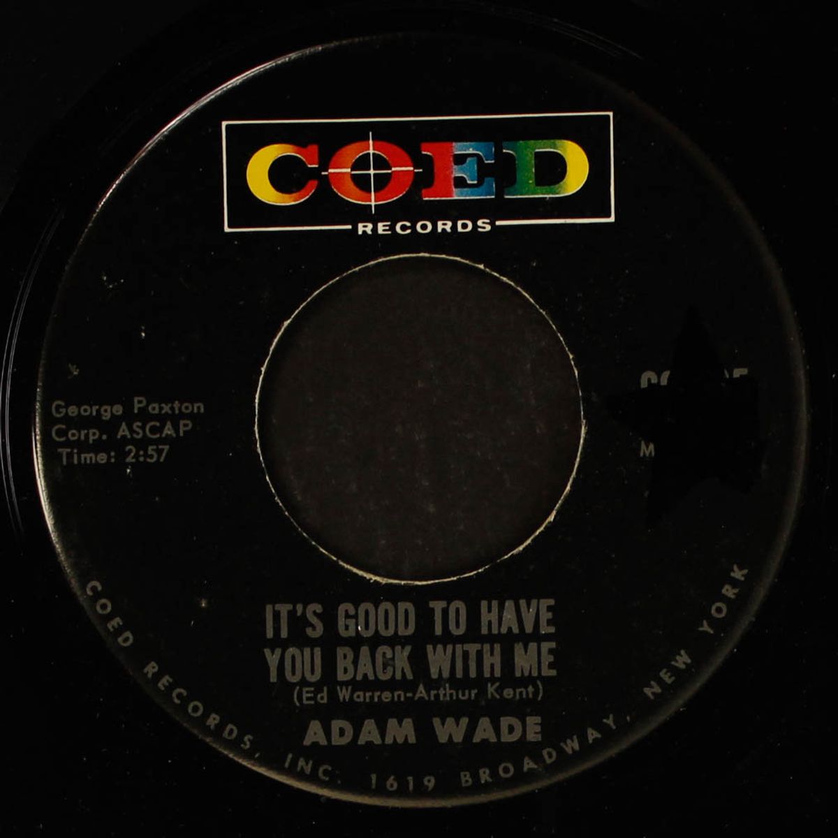 it's good to have you back with me / how are things in lovers lane by ADAM WADE