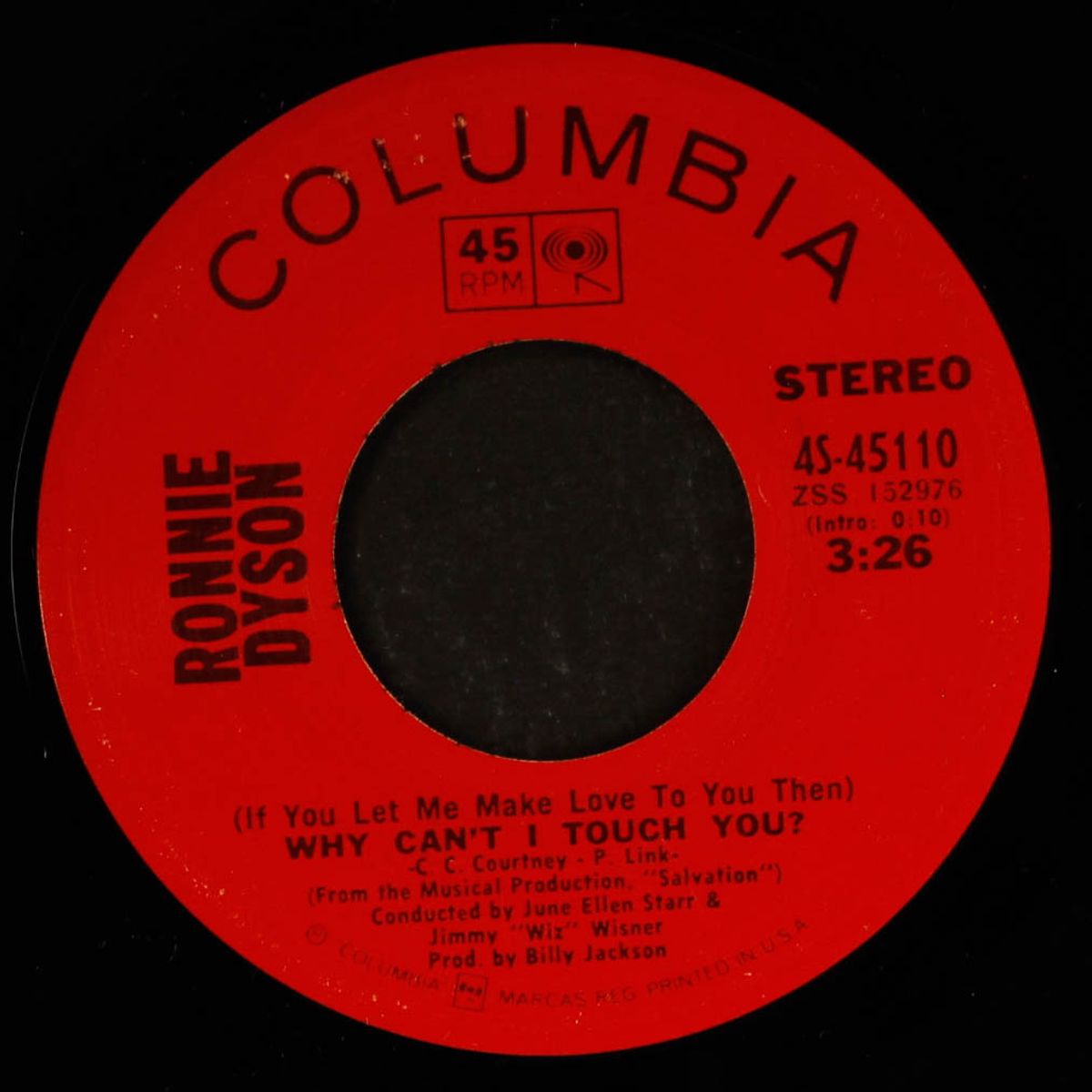 why can't i touch you? / girl don't come by RONNIE DYSON