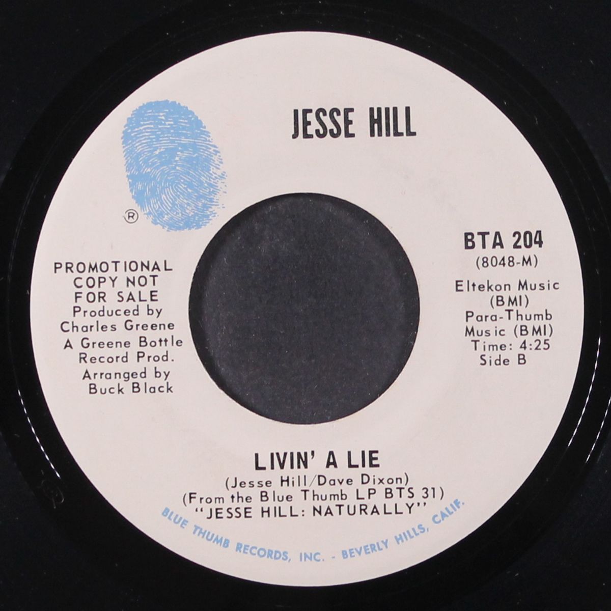naturally / livin' a lie by JESSE HILL