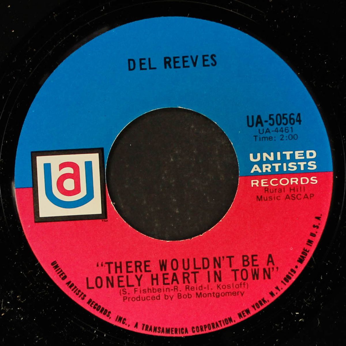 there wouldn't be a lonely heart in town by DEL REEVES