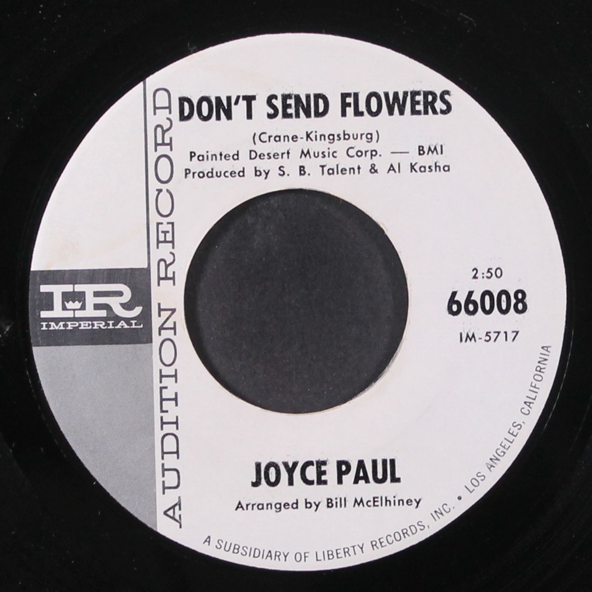 don't send flowers by JOYCE PAUL