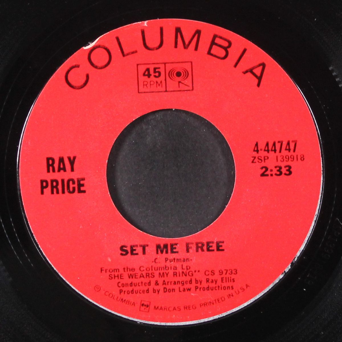set me free / trouble by RAY PRICE