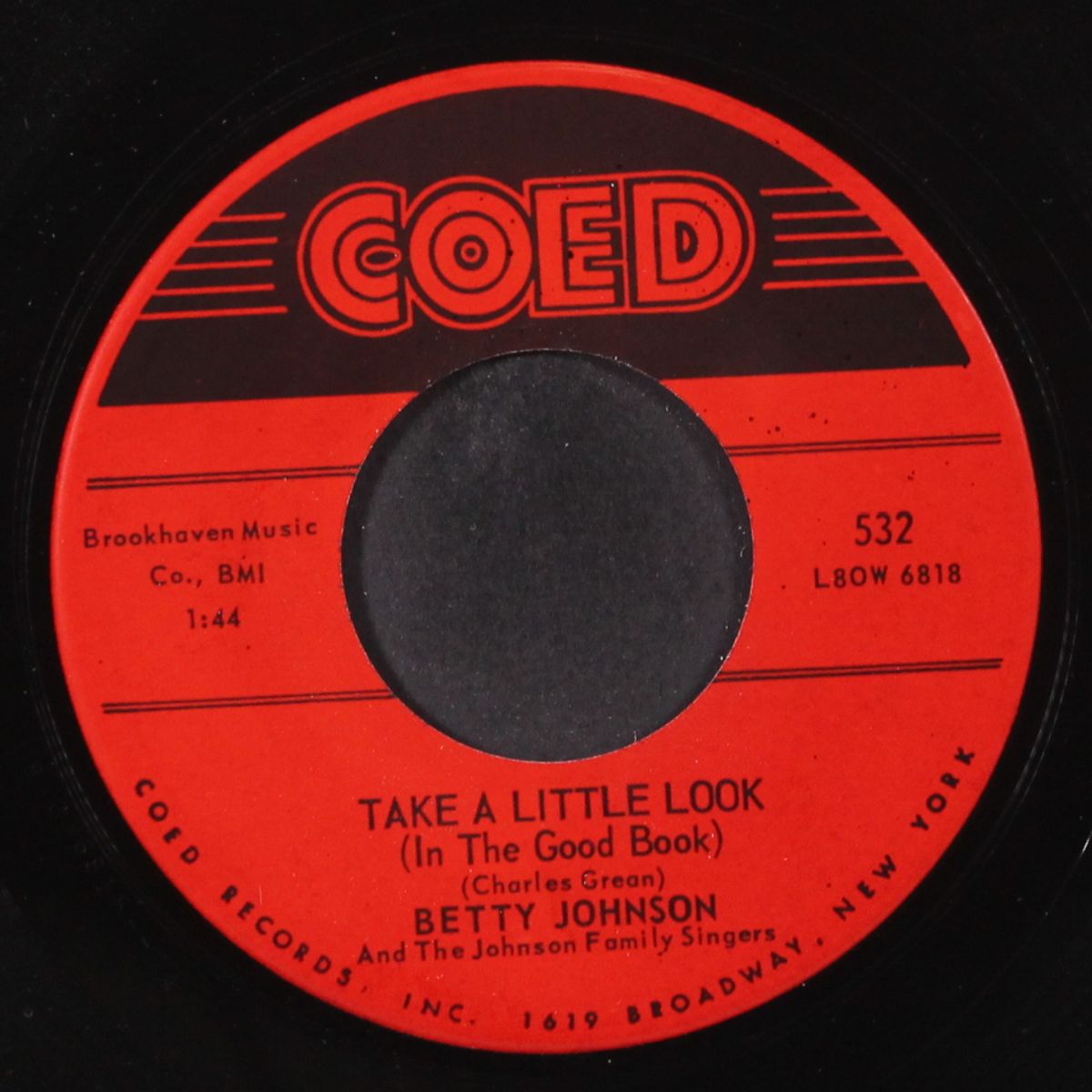 take a little look (in the good book) / there's a star spangled banner waving somewhere - 1960 by BETTY JOHNSON