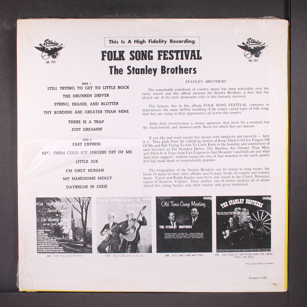folk song festival by STANLEY BROTHERS