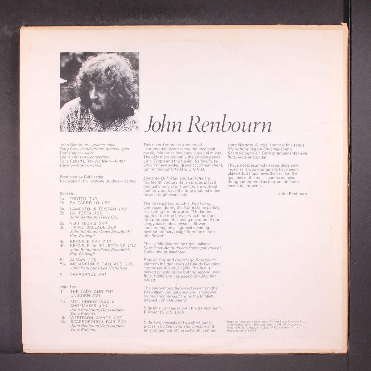 the lady and the unicorn by JOHN RENBOURN