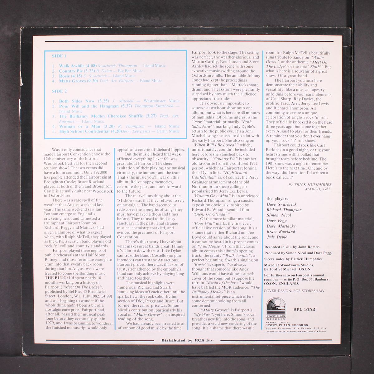 moat on the ledge; live at broughton castle, august '81 by FAIRPORT CONVENTION