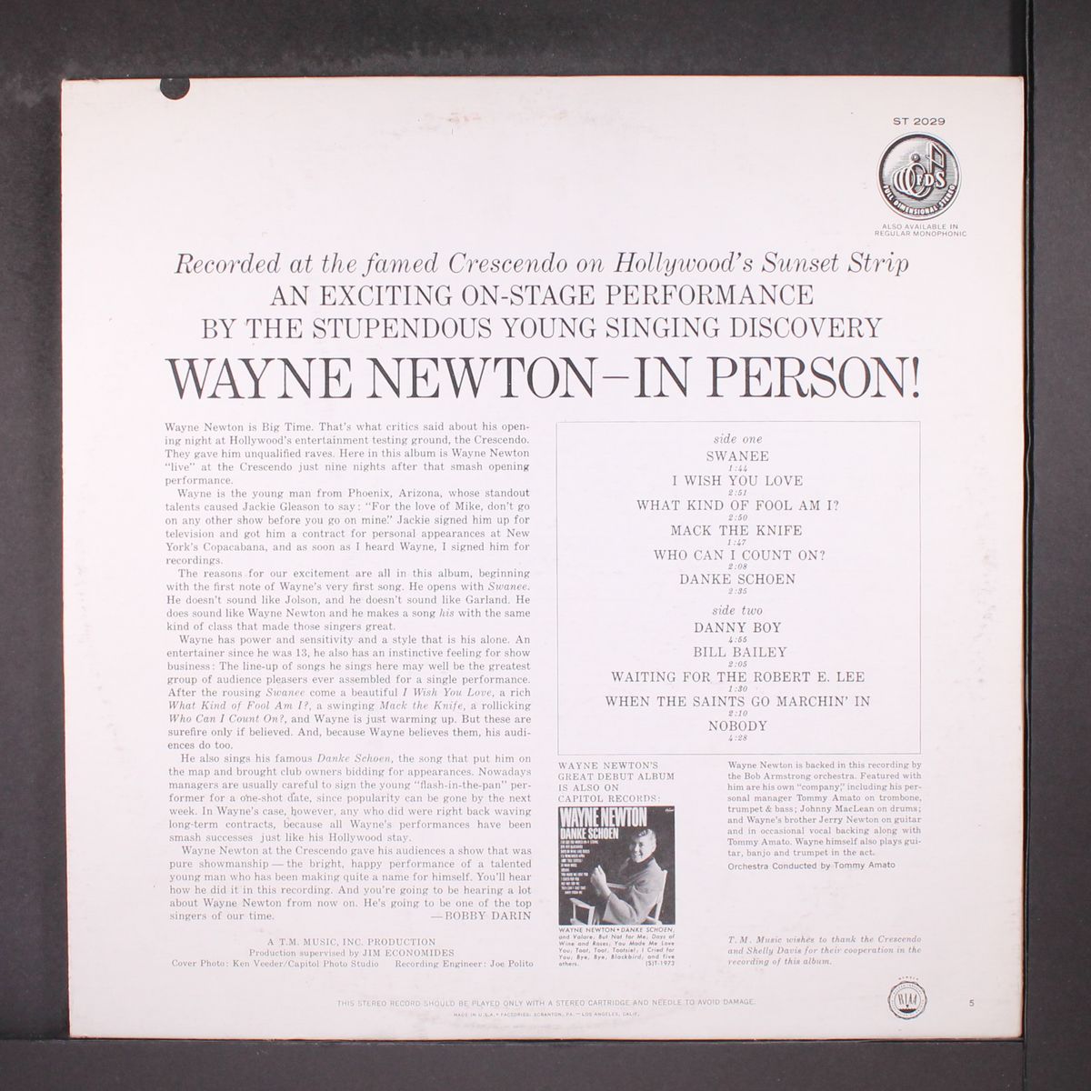in person! by WAYNE NEWTON