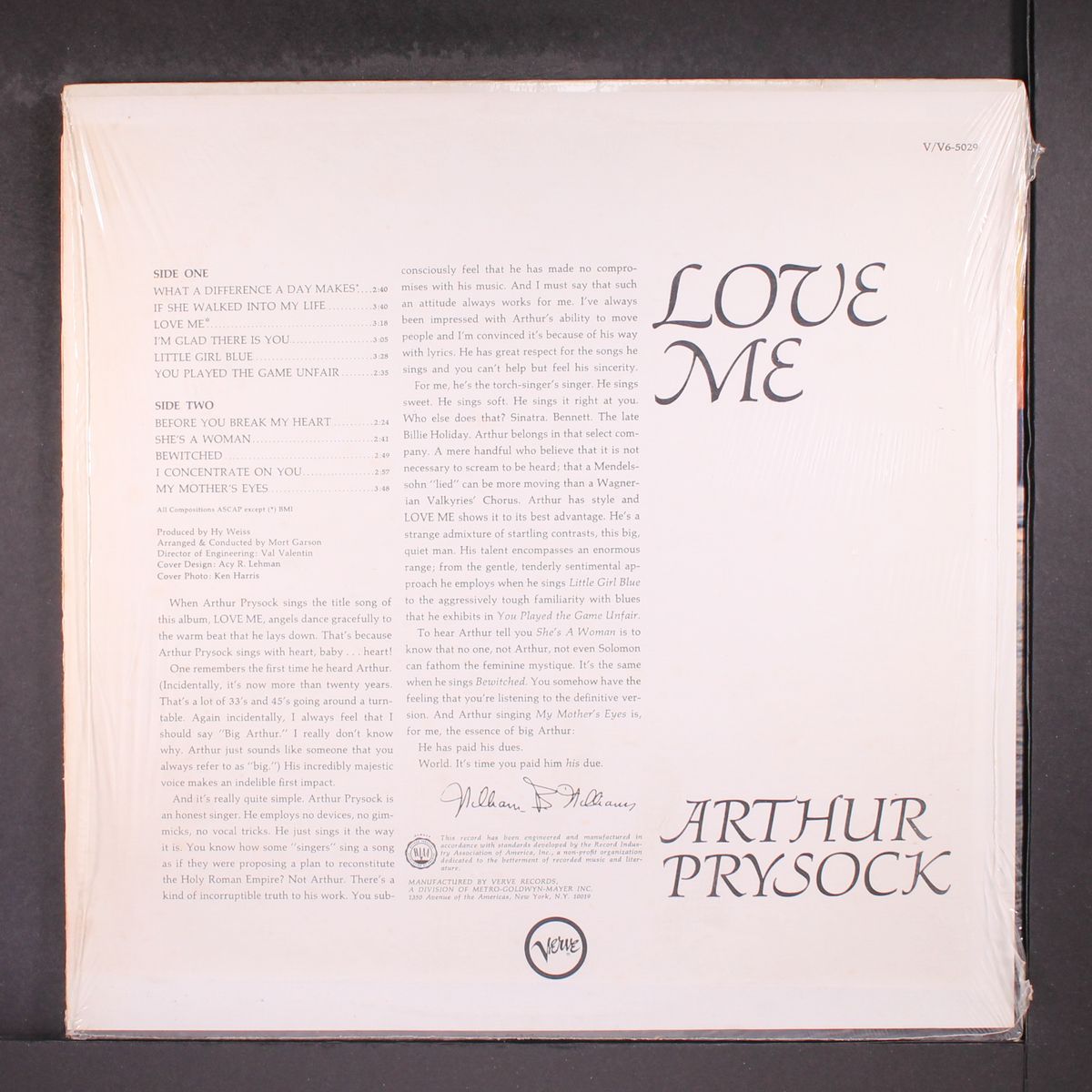love me by ARTHUR PRYSOCK