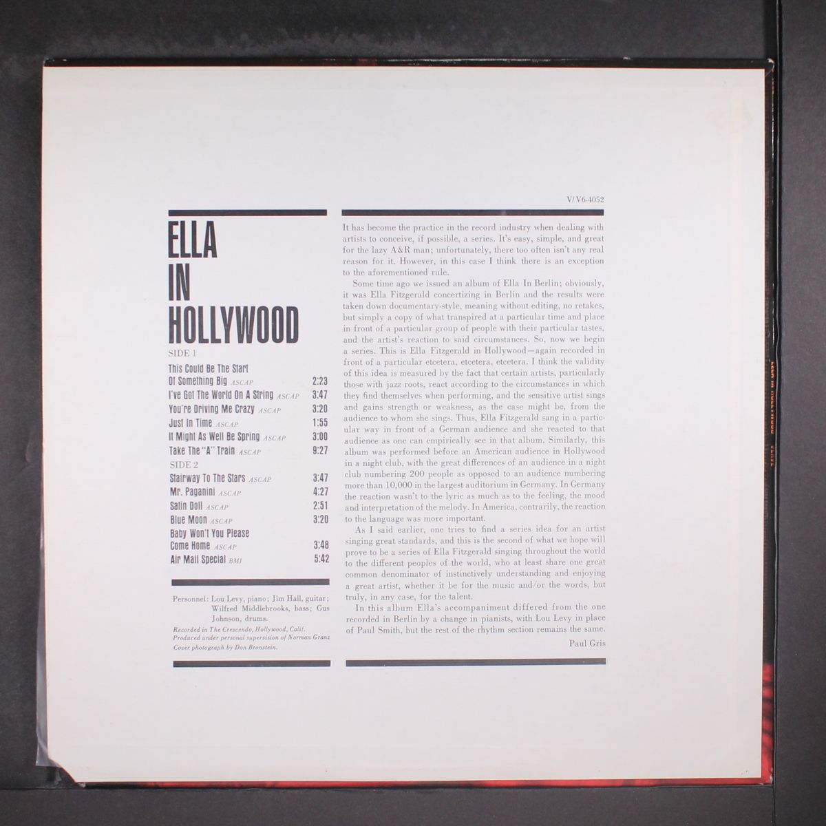 ella in hollywood by ELLA FITZGERALD