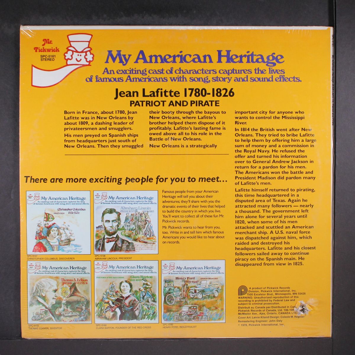 jean lafitte - my american heritage by JOHN DALY