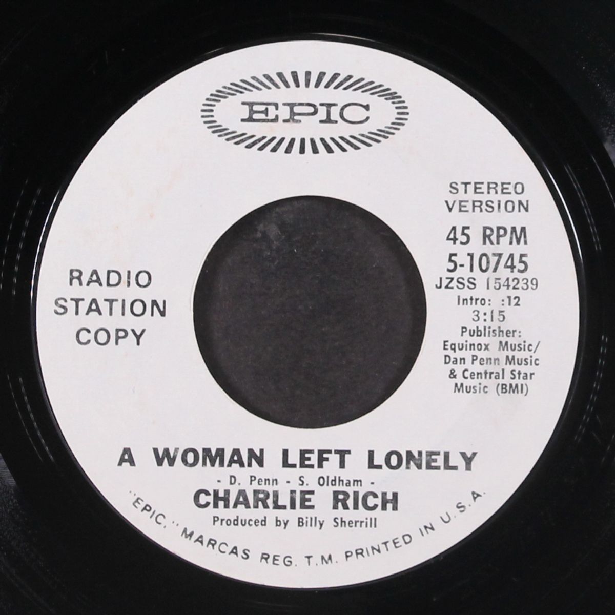 a woman left lonely / mono by CHARLIE RICH