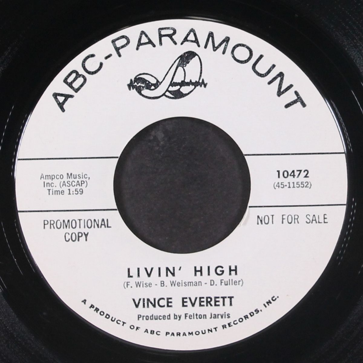 baby let's play house / livin' high by VINCE EVERETT