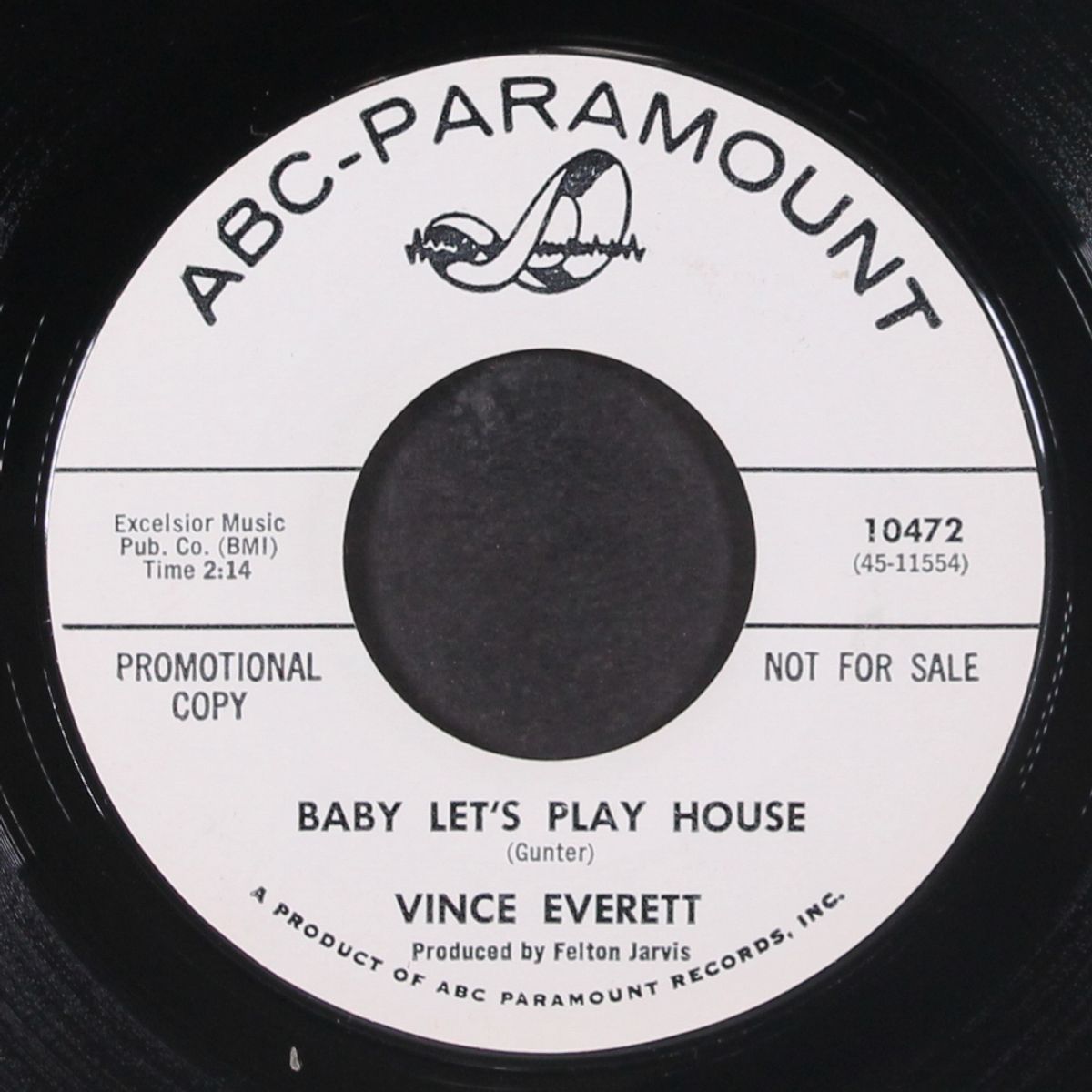 baby let's play house / livin' high by VINCE EVERETT
